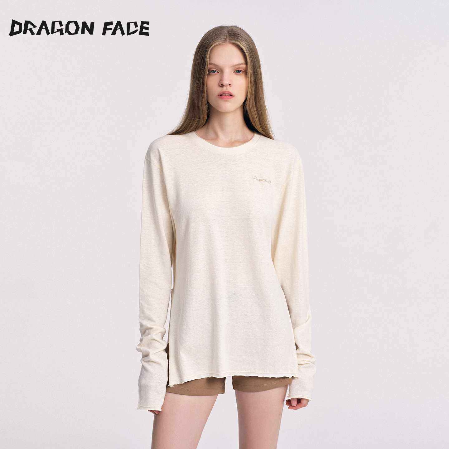 【明星同款】龙脸 DRAGON FACE 汉麻棉宽松上衣 宽松T恤