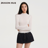 何超莲同款 龙脸DRAGON FACE 复古牛仔蓬蓬短裙 牛仔裙