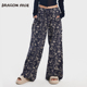 明星同款 龙脸DRAGON FACE海上作战裤 女款 印花宽松休闲裤