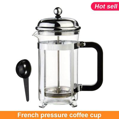 sliver french press coffee maker cafetiere cup frame heat-re