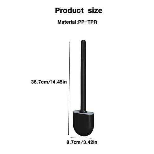 1pcs mini wall mounted toilet brush, soft silicone brush, no