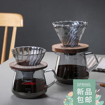 Glass coffee pot coffee with coffee filter cup coffee filte