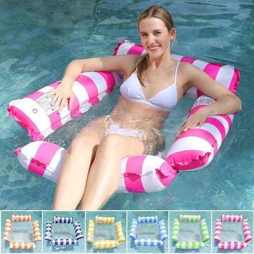 Hanging net inflatable floating raft foldable