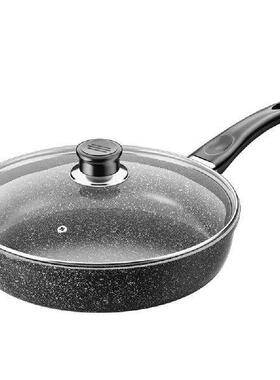 22/24/26/28cm Steak Frying Pan with Glass Lid Stone Skillet