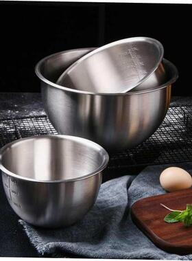 304 Stainless Steel Bowls Mixing Bowl with Scale Deep Mixing