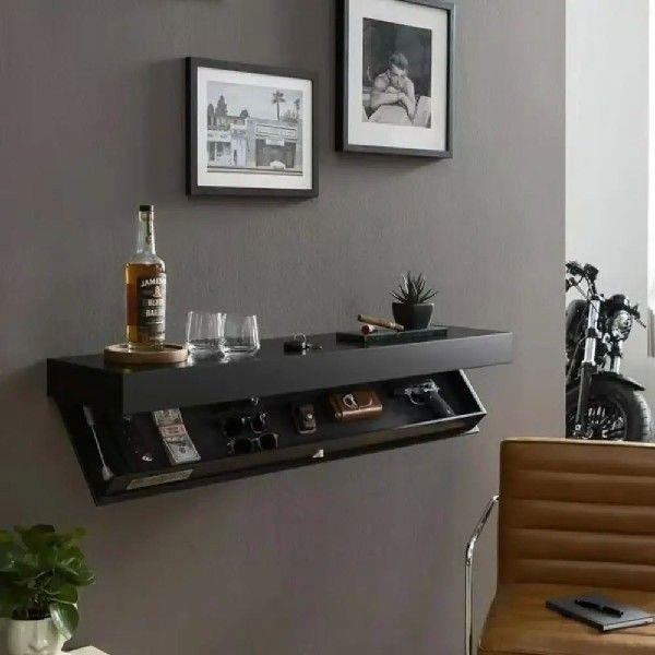 Wall-mounted Magicflap Designer Shelf Wooden Multi-function