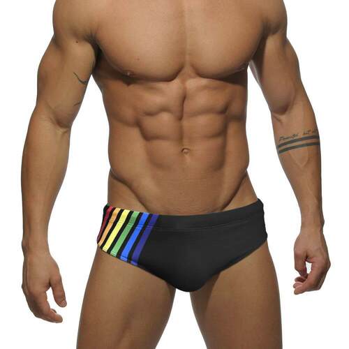 Sexy Rainbow Striped Swimwear European American Fashion Men