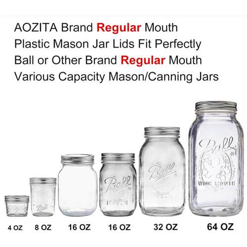 Plastic Mason Jar Lids Colored Storage Caps for Canning Jars