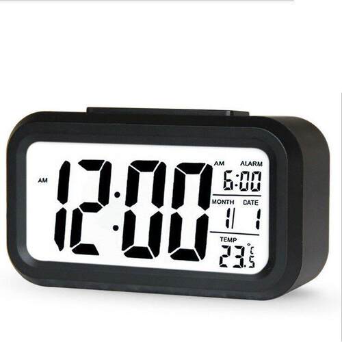 Digital Alarm LED Clock闹钟snooze Control Backlight Calendar