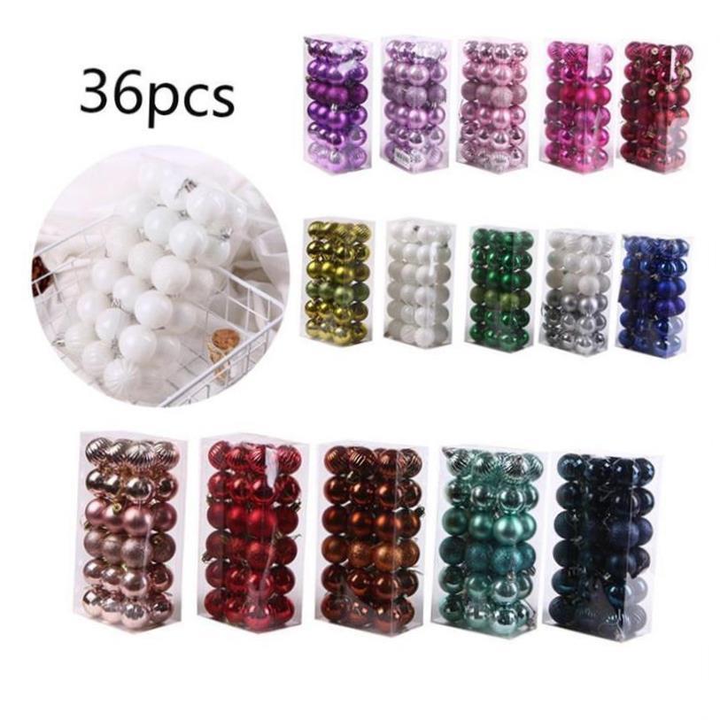 36PCS Christmas balls set 4cm Christmas decorations圣诞球