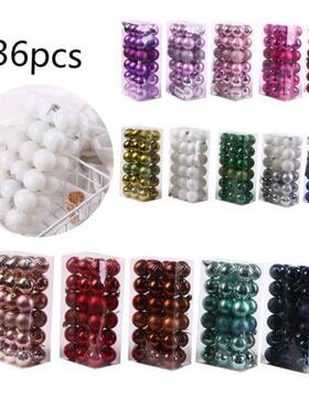 36PCS Christmas balls set 4cm Christmas decorations圣诞球