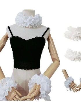 Victorians Renaissances Ruffled Neck Collar Wrist Cuffs