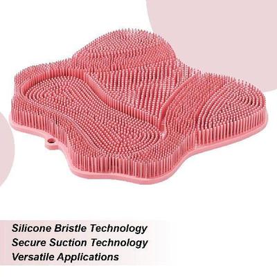 Feet Scrubber Shower Silicone Foot Scrub Mat With Non-slip