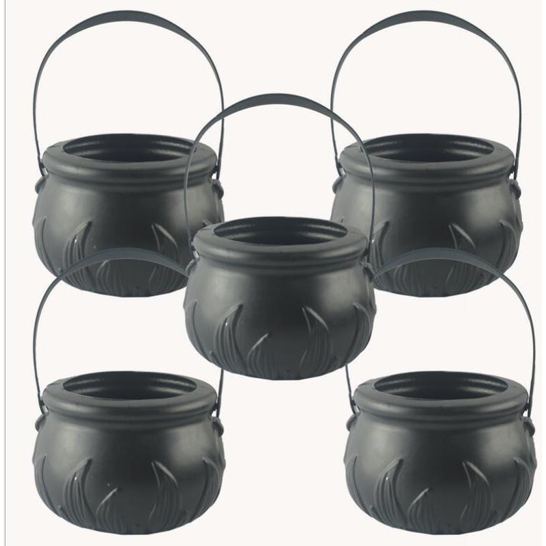 10pc Halloween Prop PP Witch Cauldron Skull Pot Candy Kettle