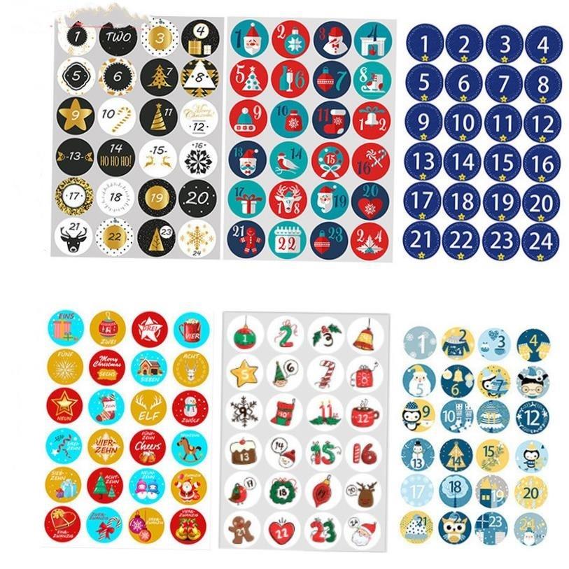 Cute Stickers Christmas Gifts Packaging Labels Creative Numb