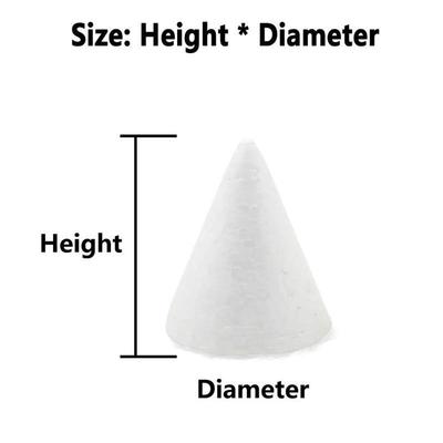 XMAS Polystyrene Styrofoam Foam Tip Cone Flat Cone For Craft