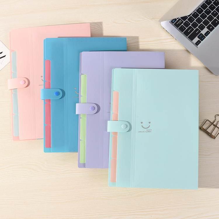 punched folder A4 paper binder ring file活页文件夹5 floors