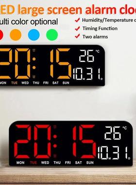 Large LED Digital Wall Clock Temperature Date Week Display C
