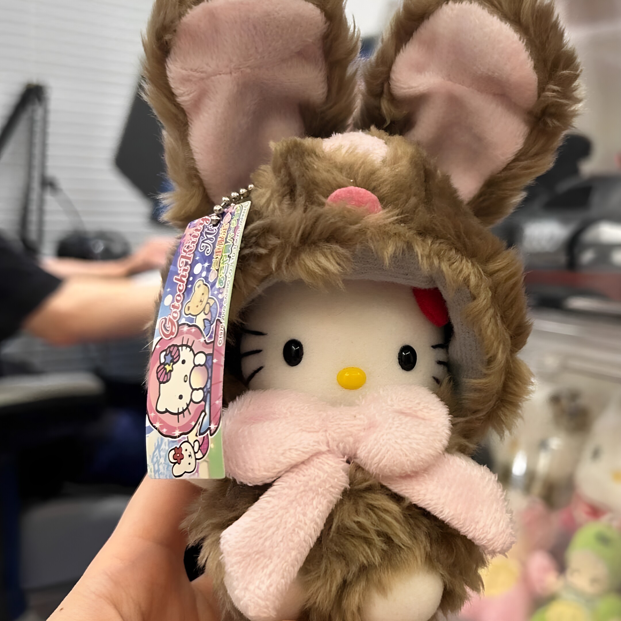 日本代购立耳兔凯蒂猫毛绒挂件