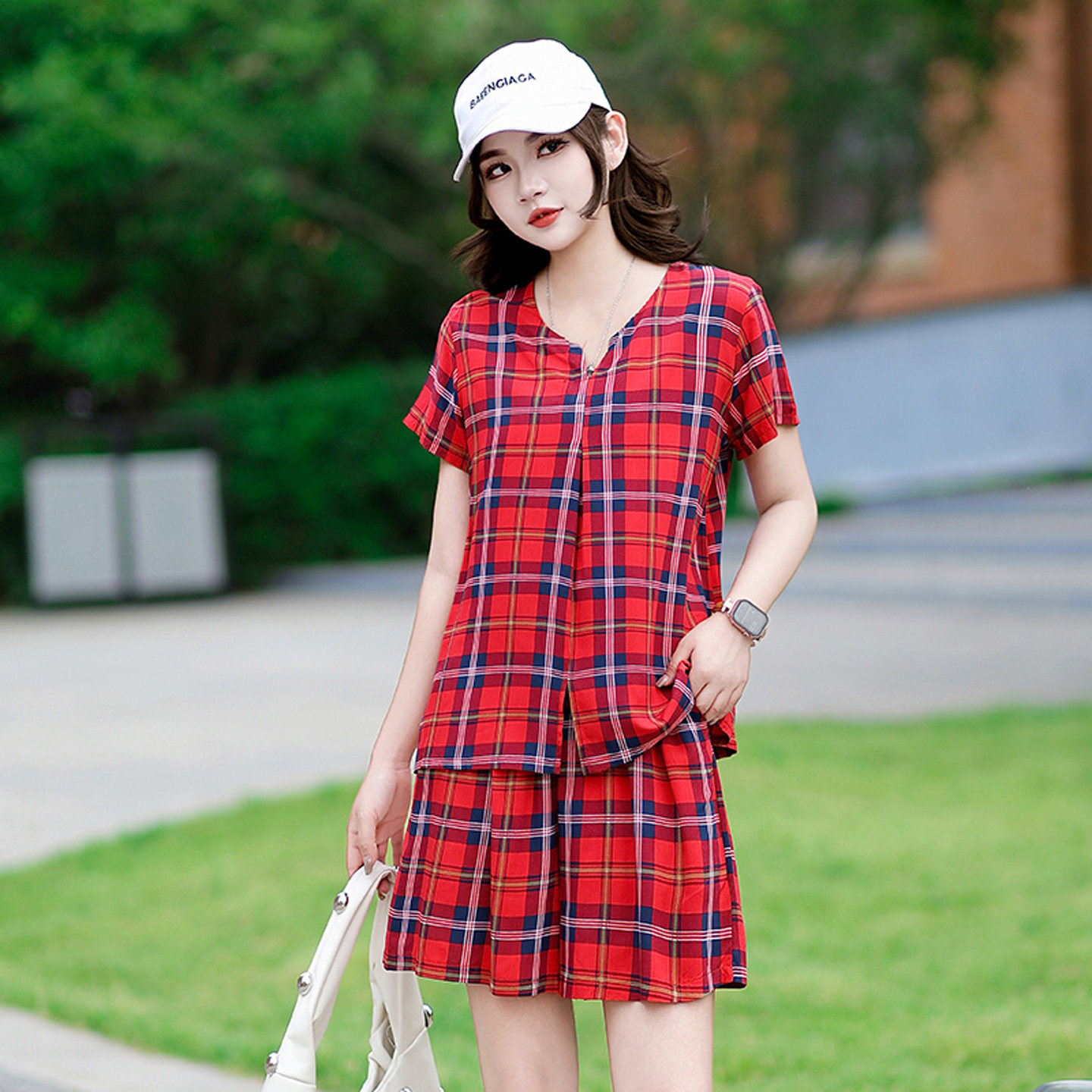 夏季棉绸中老年妈妈装两件套