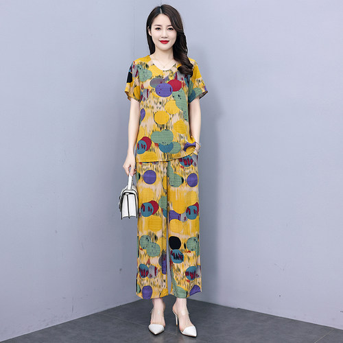 2026新款夏季薄款套装女中老年妈
