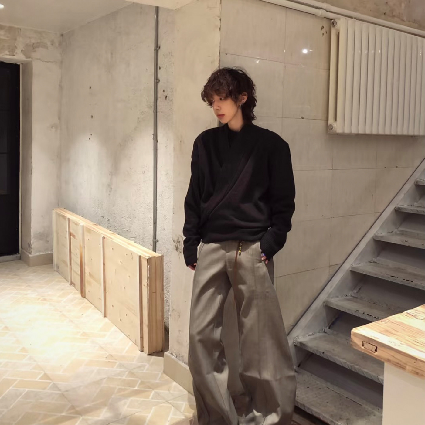 现货】26新款道袍开衫老钱风懒惰针织外套 男女宽松同款羊毛混纺,男装,针织衫/毛衣,淘宝优惠券,粉丝福利购,淘宝优惠卷