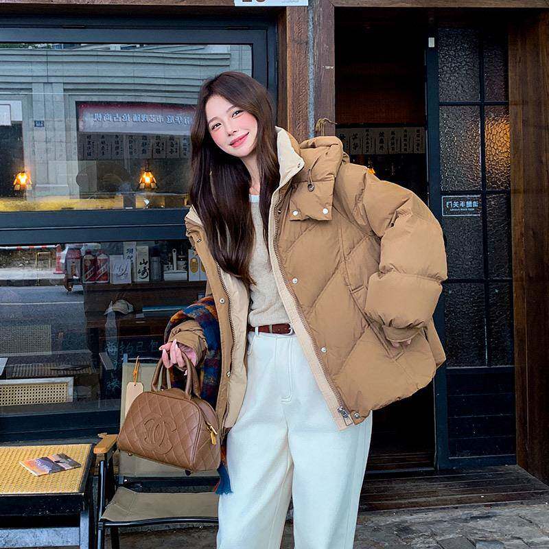 木木紫大码棉服女冬季2024年新款短款小个子加厚时尚外套