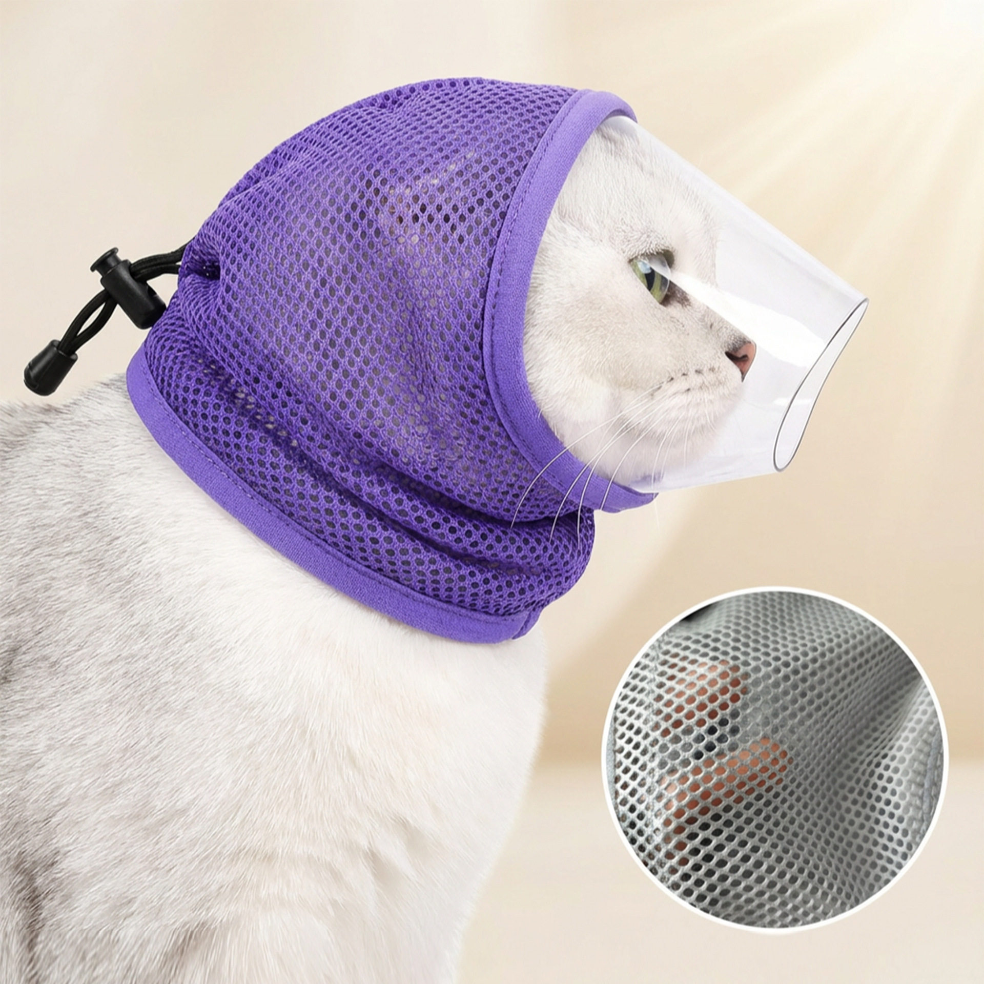 透气猫咪头套可调节防舔