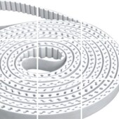 HB100 3100折弯机后白色连动皮带同步PU钢丝带L齿型带靠山皮带