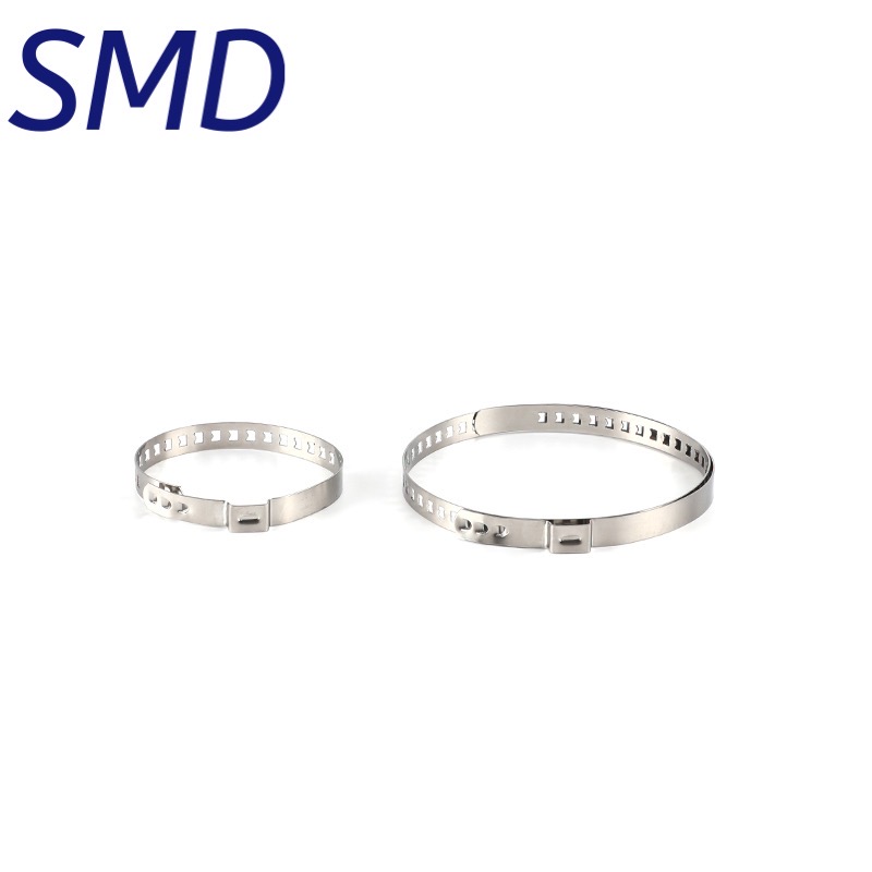 304不锈钢可调节内外球笼卡箍单耳无极卡子防尘套罩半轴卡簧抱箍