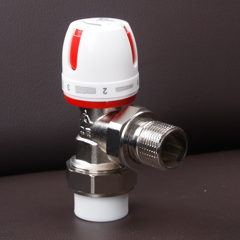 高品质PPR PB温控阀4分6分直式G角式暖气片温控阀铜阀门散热器