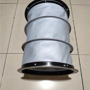 防火帆布软连接风管阻燃耐高温排风伸缩软管圆方形风机软连接风道