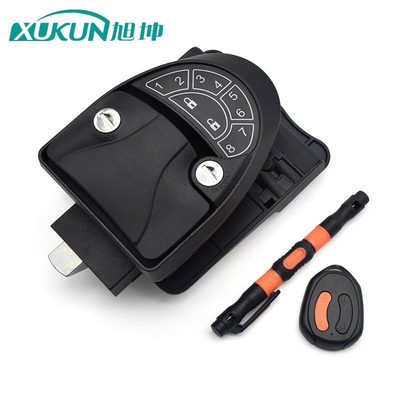 电子密码锁智能房车锁电动遥控密码房车门锁拖车RV锁改装房车锁