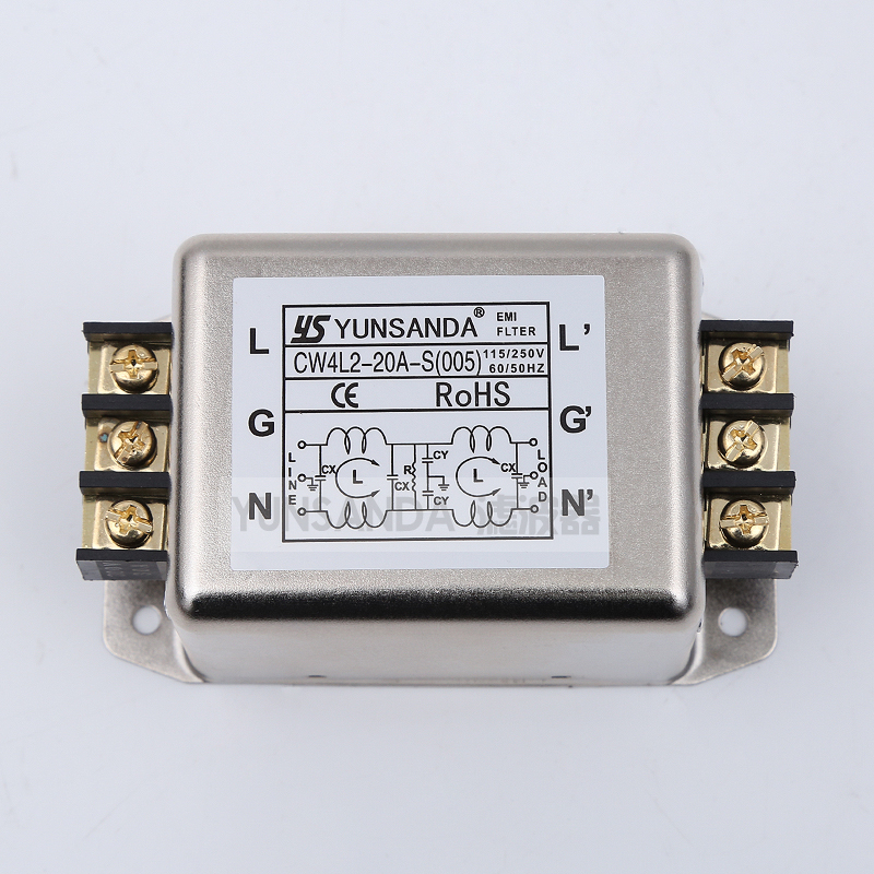 单相交流220v电源滤波器隔离器双极净化EMI谐波CW4L2-30A-S(005)