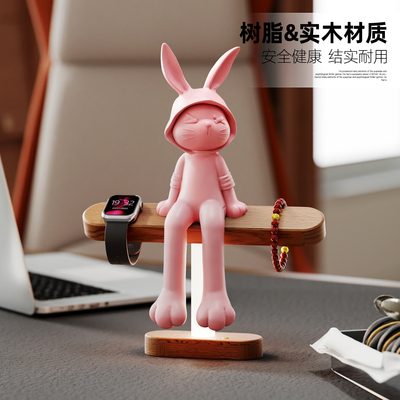 可爱兔子小摆件发光氛围灯