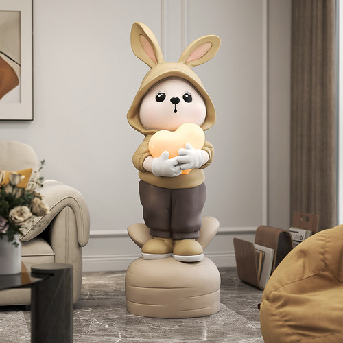 大型兔子公仔落地摆件灯