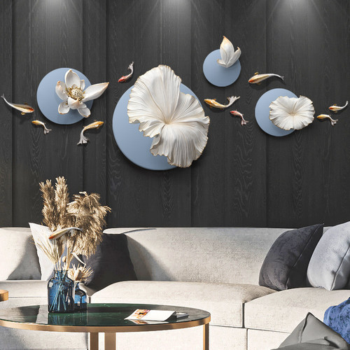创意荷叶壁饰壁挂北欧