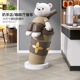 潮玩熊大型落地摆件网红奶茶店铺开 业装 饰品客厅玄关雕塑乔迁新