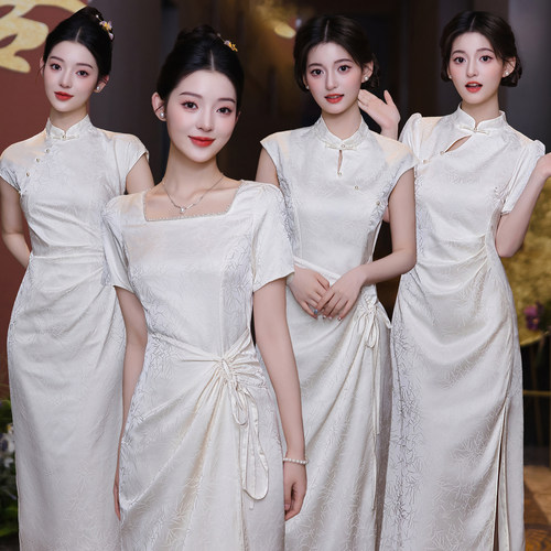 新中式伴娘服女2026新款夏季绝美姐妹团订婚礼服旗袍裙年轻款日常