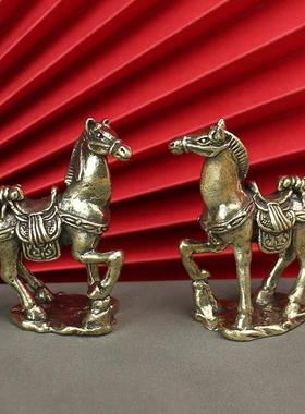 纯铜马上赢摆件马上发财马上蝇黄铜家居摆设客厅办公室装饰工艺品