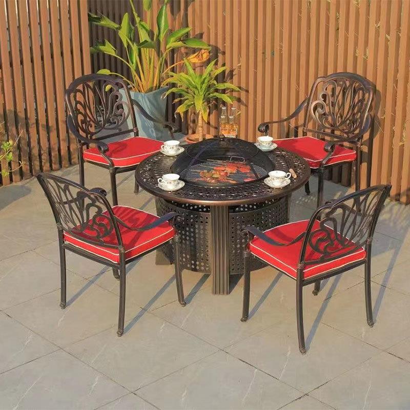 户外椅桌120椅铝庭院露天别墅室外花铸园铁艺桌露台阳院子台休闲