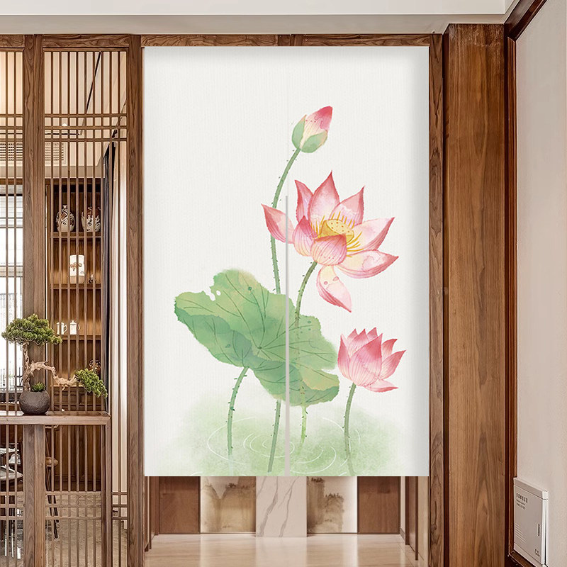 中医养生馆门帘隔断帘定制中式美容院遮挡布帘商用艾灸足浴店半帘,居家布艺,门帘,淘宝优惠券,粉丝福利购,淘宝优惠卷