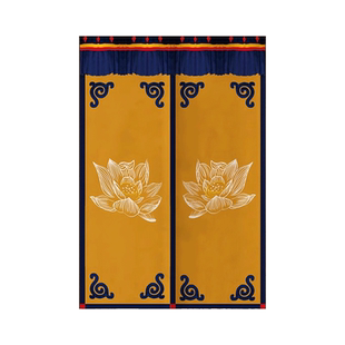 定制藏式门帘福吉祥佛堂隔断帘佛龛遮挡帘民族风家用免打孔挂帘子