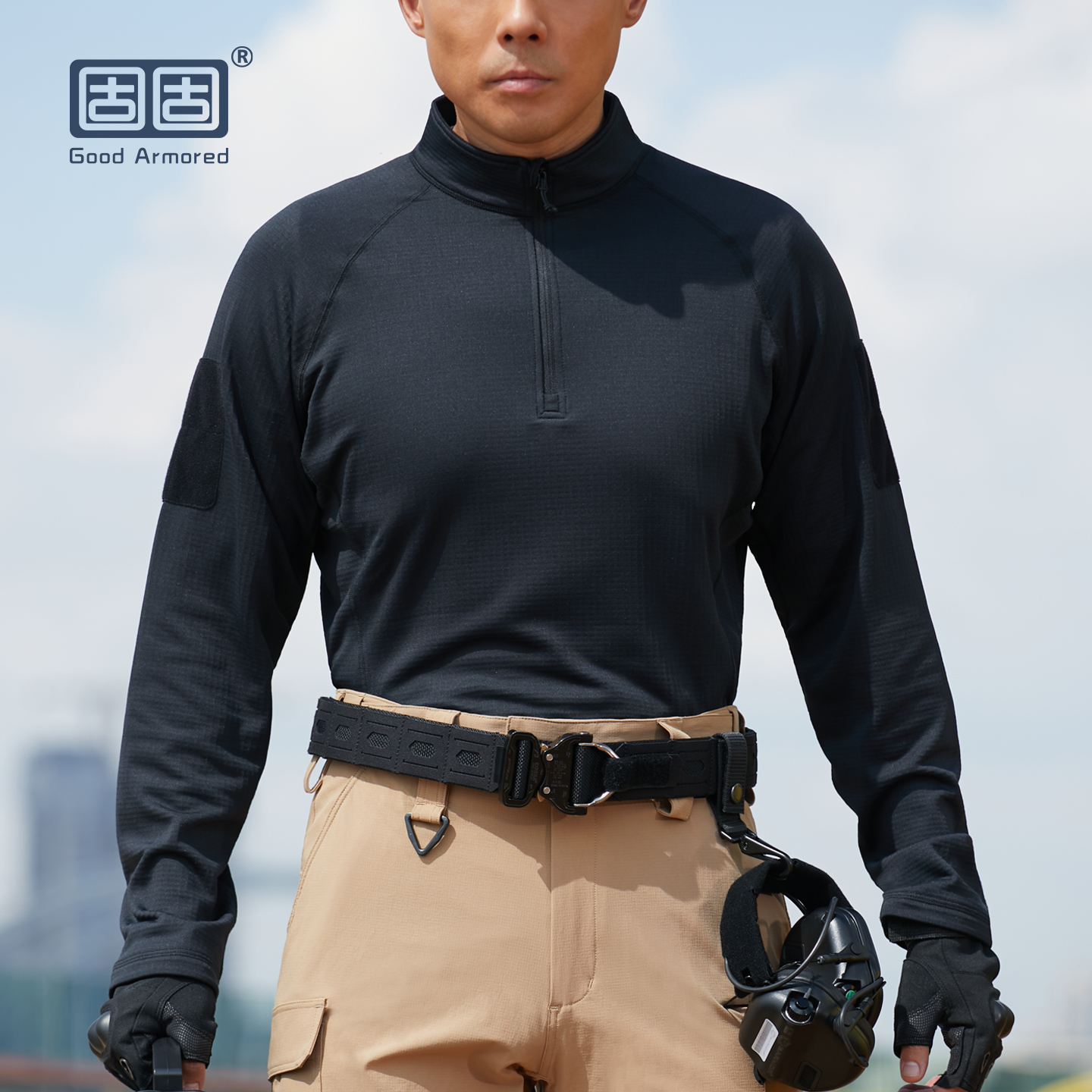 战绒 2.0抗静电暖绒秋冬防风格绒有型贴身基础保暖立领蛙服男