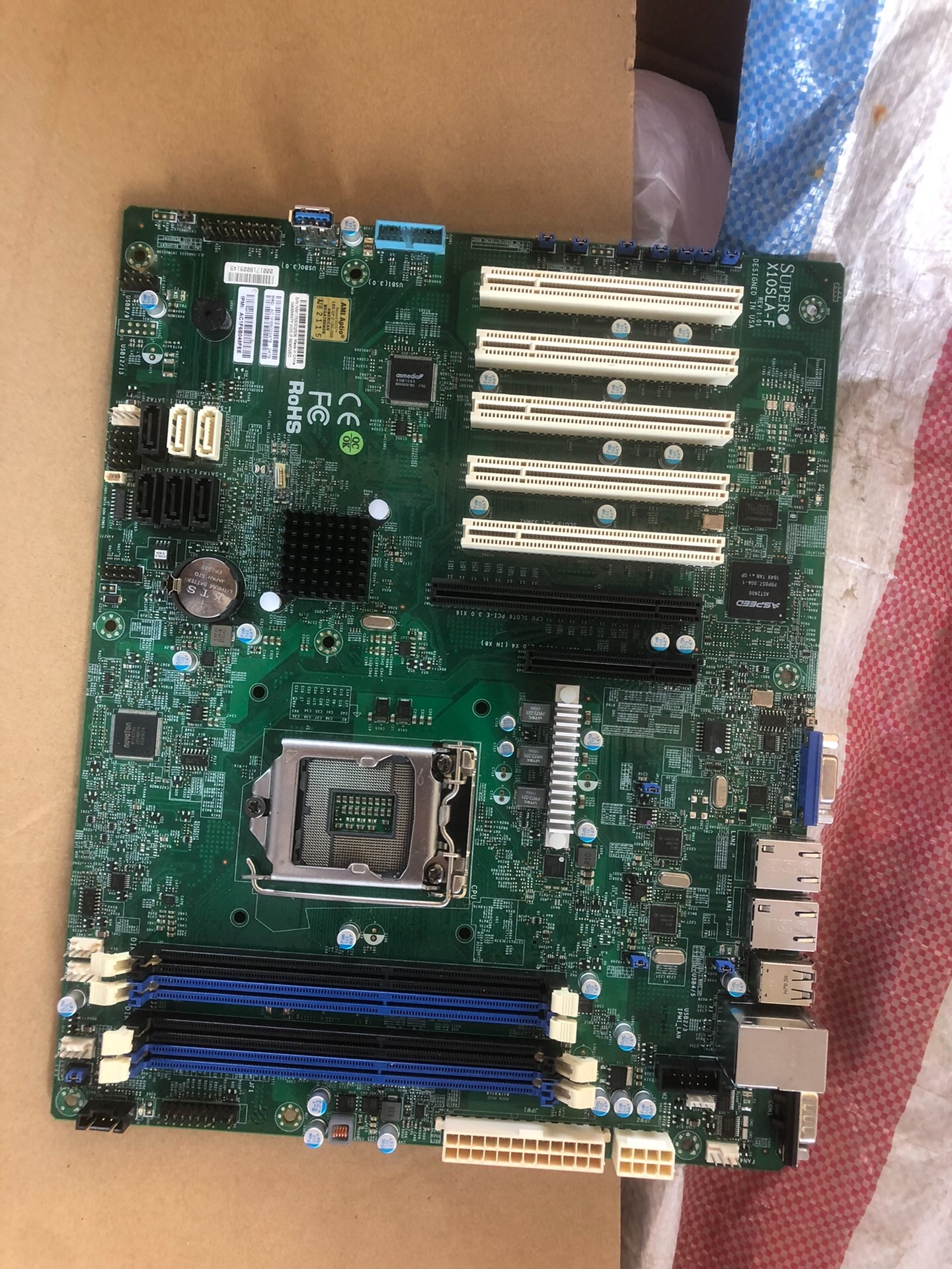 超微型号：X10SLA-F服务器工控主板，1150针脚。5个议价！