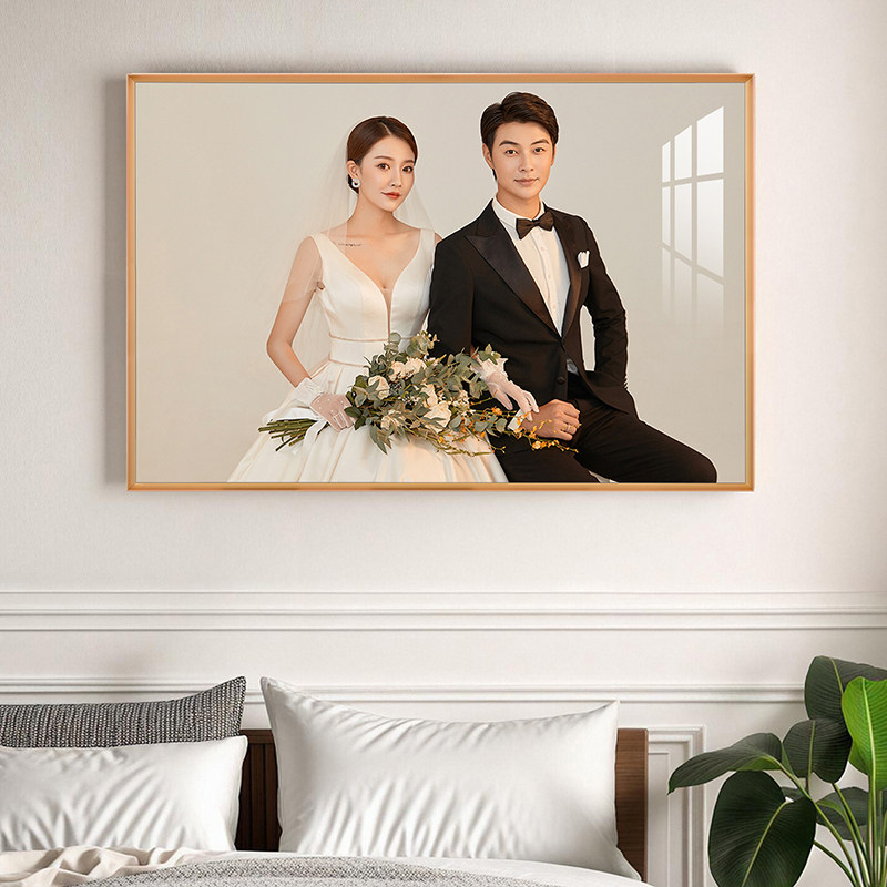 定制铝合金婚纱照相框放大挂墙洗照片加相片做成相框结婚照极简风,家居饰品,相框/画框,淘宝优惠券,粉丝福利购,淘宝优惠卷
