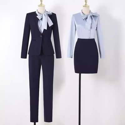 职业套装女时尚气质医美容师酒店前台工作服套裙马甲物业空姐制服