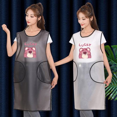 坎肩防水防油围裙工作服女