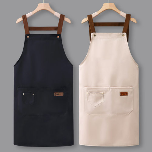 纯棉可调节围裙工作服女