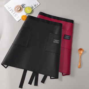 服务员2025新款半身围裙厨师餐饮专用饭店厨房家用防水防油工作服
